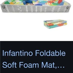 Infantino Foldable Soft Foam Mat - Multicolor and Gray